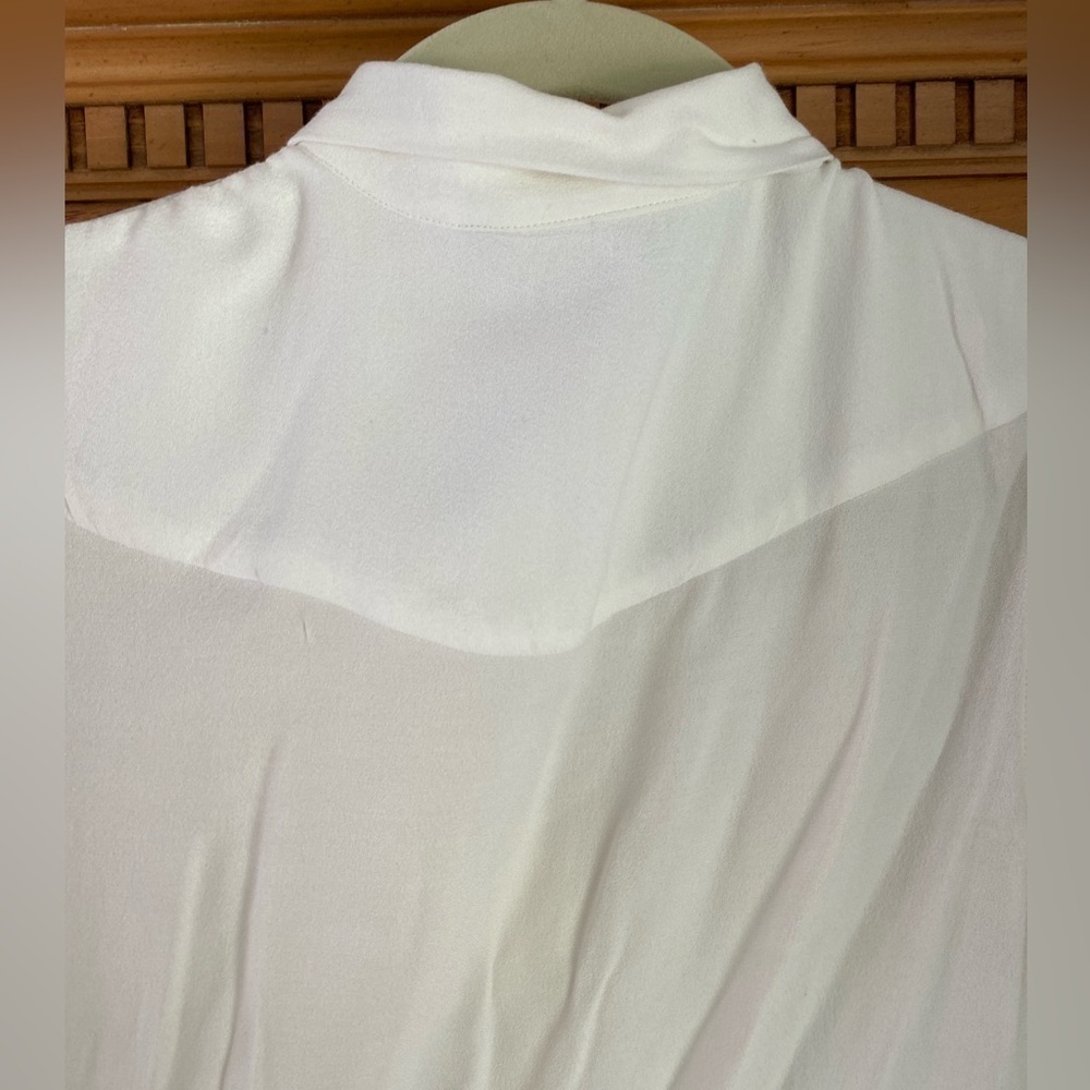 Zara Basic White Ivory Sleeveless Button Down W/ … - image 5